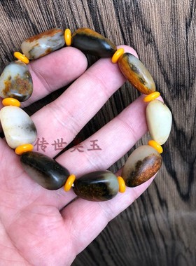 新疆和田玉籽料手链原石手串