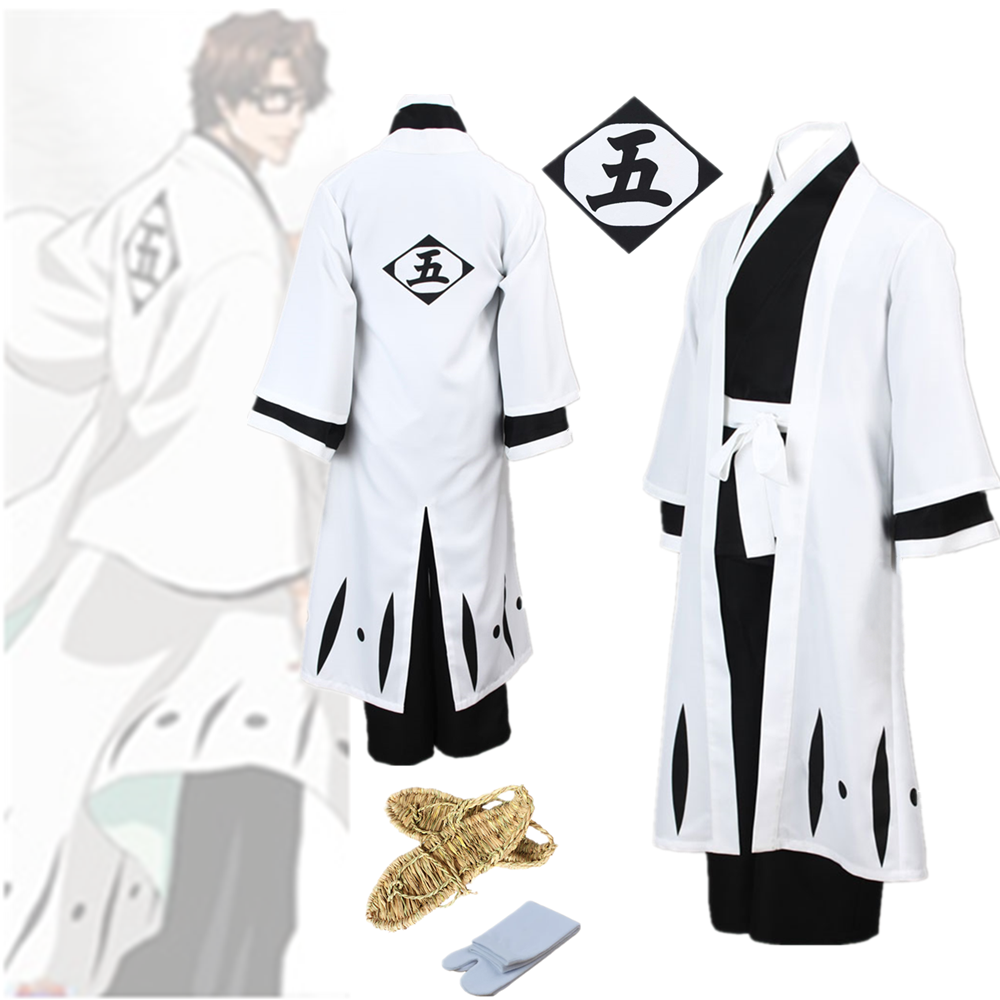 动漫服饰死神蓝染物右介装4代超级简化版五番队队长长袍男式和服