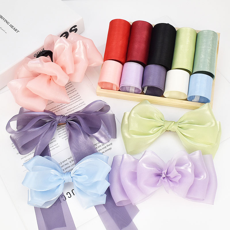 时尚小清新布艺纱带丝带 手工diy饰品材料发饰蝴蝶结发夹发箍配件