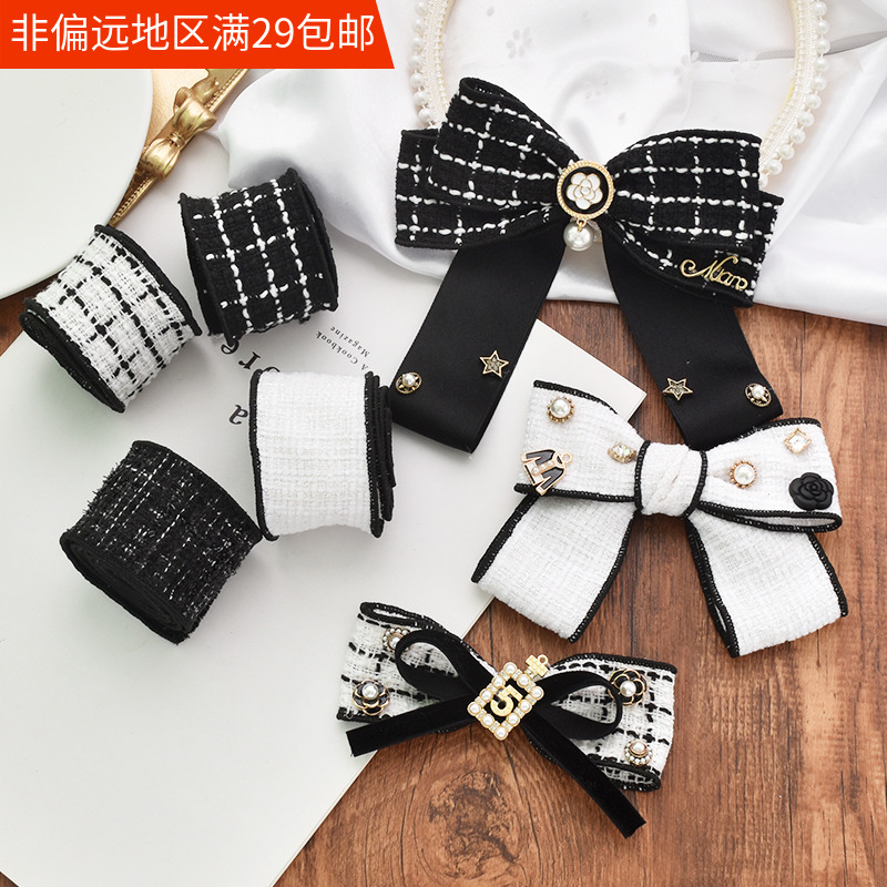 布艺丝带发夹蝴蝶结饰品材料