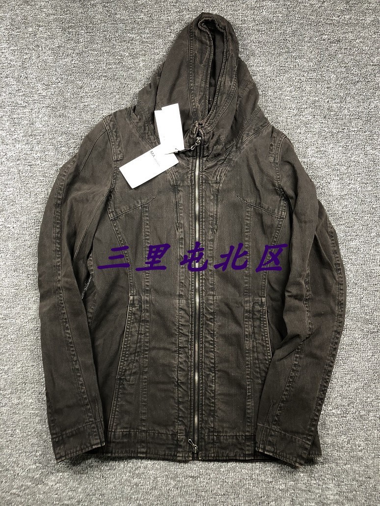 日本暗黑中长款做旧连帽外套现货