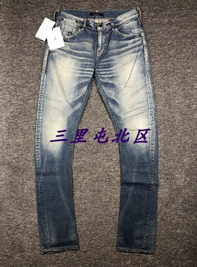 三里屯北区【现货】日本复古JOHNBULL立体剪裁修身牛仔裤 日本制
