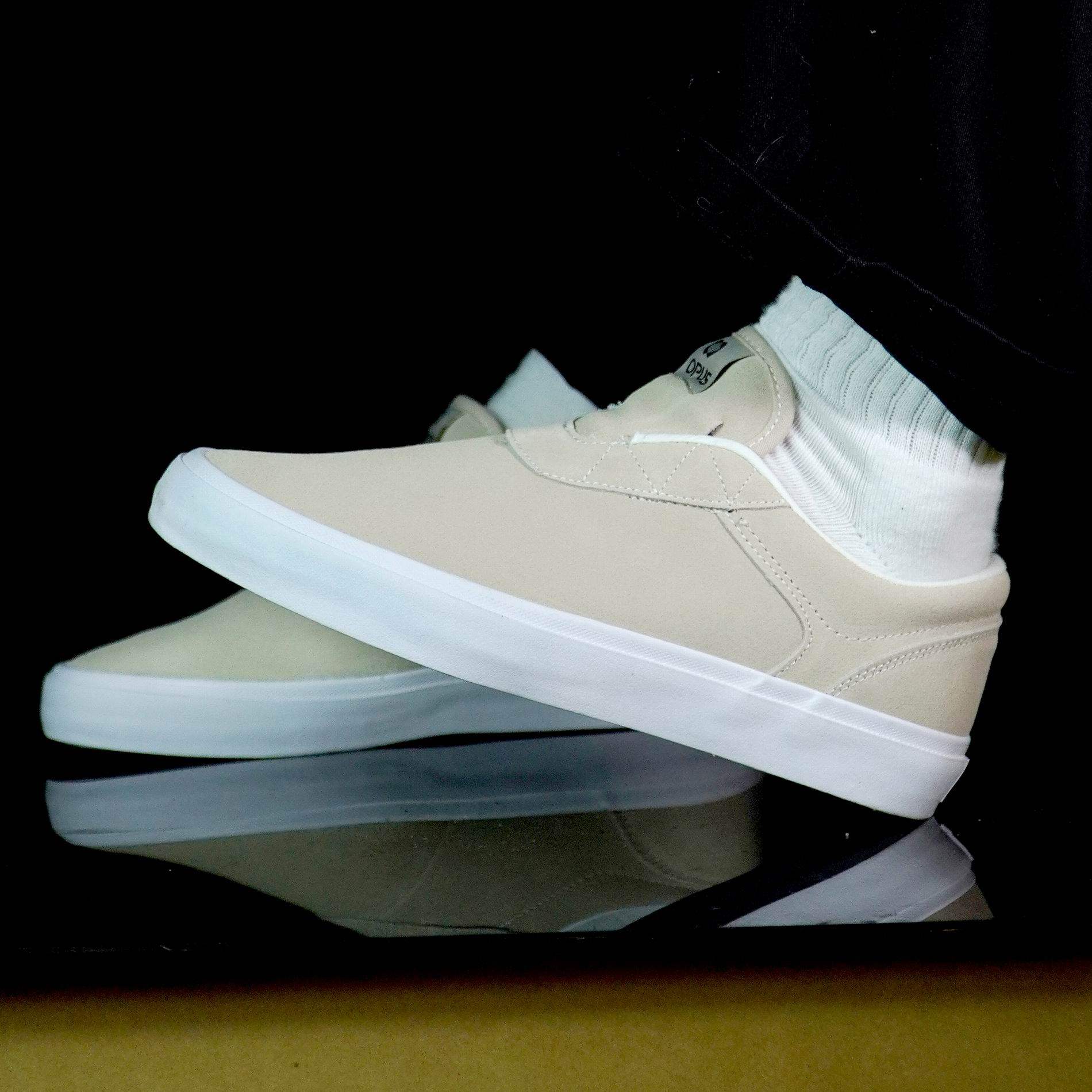 外贸进口专业滑板鞋耐磨减震翻毛皮硫化底slipon一脚蹬低帮纯白,运动鞋new,板鞋,淘宝优惠券,粉丝福利购,淘宝优惠卷