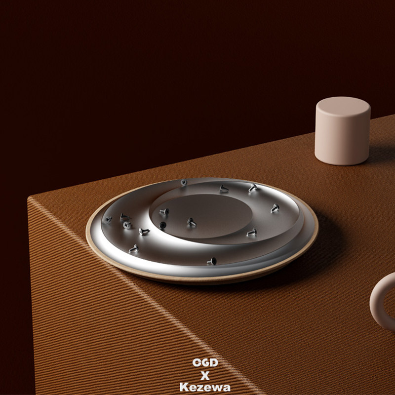 A-01客制化机械键盘 铝合金 香槟金 银色 螺丝盘 零食碟 器皿