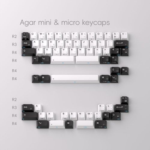 KBDfans客制化机械键盘agar mini micro专用键帽 热升华侧刻键帽
