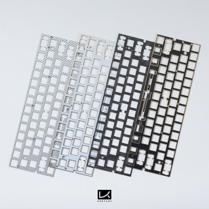 KBDfans wooting60he v1 v2定位板钢板卫星轴用锻碳纤维 FR4黑金