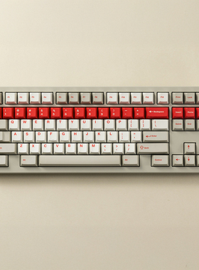 PBTfans Overtime热升华键帽pbt材质 beige复古灰白红原厂高度