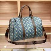 新款 香港正品 代购 真皮旅行包女士牛皮手提包大容量单肩包行李袋女