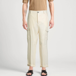 春夏 舒适透气 休闲裤 意国原产 男士 亚麻混纺 调货 老钱风