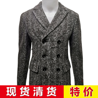特价现货 公价22600 意大利顶吉小众品牌 E 秋冬毛呢双排扣西服
