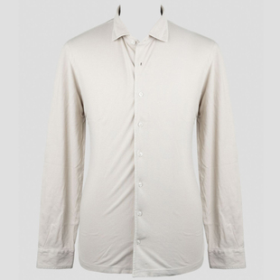 衬衫 意大利一线 秋冬毕备单品米色纯棉老钱风针织长袖 SASSO GRAN