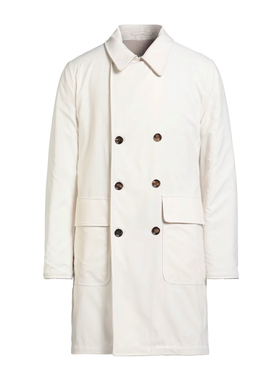 巅峰品牌 意大利超一线KITON外套副线 秋冬 象牙白色双排扣大衣