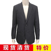 价现货 秋冬 深蓝色 条纹 羊毛西服