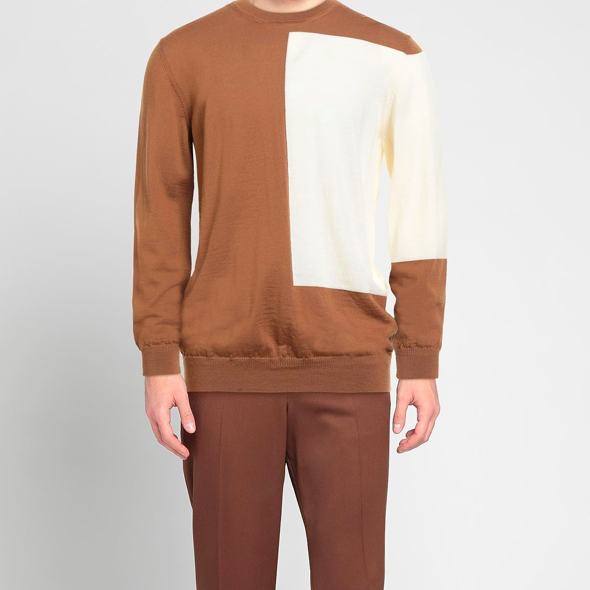 意大利产 顶吉超一线 M 秋冬 撞色 奢华羊毛 高领毛衣