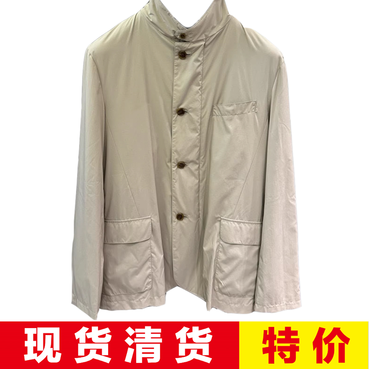 现货清货意大利醉顶吉仅低于LP COLOMBO秋冬米色科技面料夹克