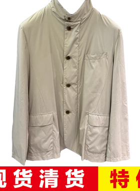 现货清货意大利醉顶吉仅低于LP COLOMBO秋冬米色科技面料夹克