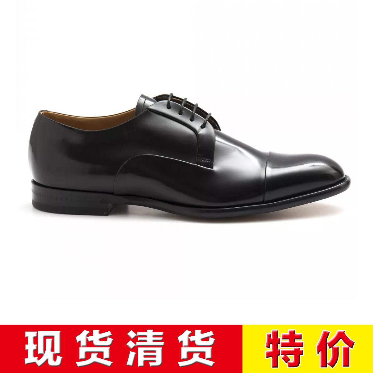 现货清货超低特价 意大利产 一线F 四季深咖色头层牛皮手工德比鞋