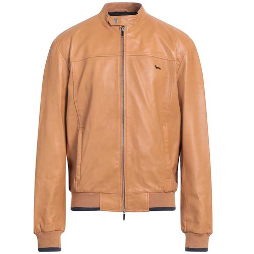 高端一线休闲 HARMONT&BLAINE 24秋冬新款 驼色小牛皮飞行员 皮衣