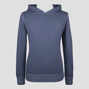 秋冬毕备蓝色100%山羊绒老钱风针织毛衣 SASSO 意大利一线 GRAN