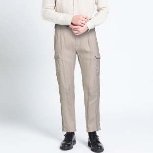 春夏 舒适透气 休闲裤 意国原产 男士 亚麻混纺 调货 老钱风