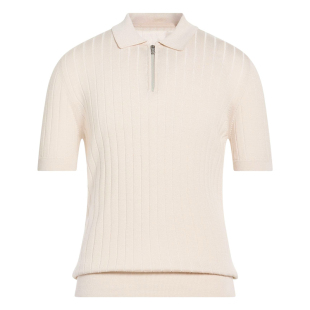 米兰 春夏 T恤 意 E男 针织短袖 粒原产 拉链衣领 调货 提花坑条