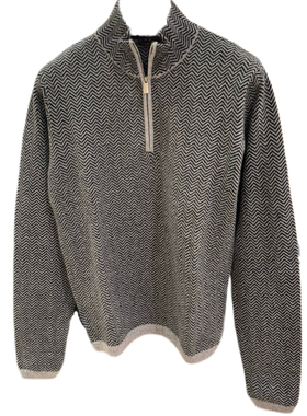 意大利醉顶吉 仅低于LP C  秋冬 灰色拉链领羊绒针织衫毛衣