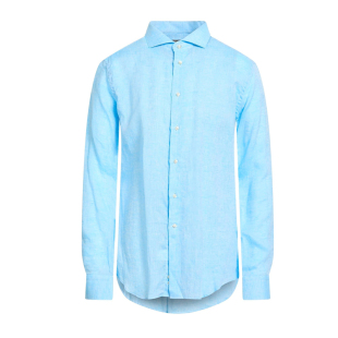 日常经典 衬衫 长袖 男士 亚麻 天蓝色 春夏 意国原产 调货