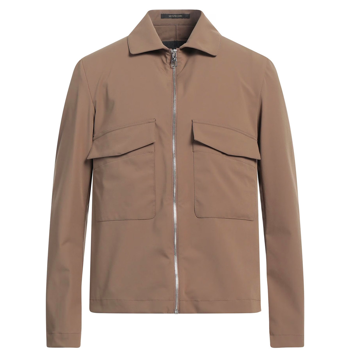 专业品牌 高端一线MONTECORE 春夏 浅咖色科技面料哈灵顿休闲夹克