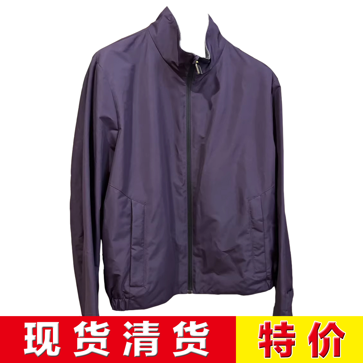 现货清货 意大利高端一线 CANALI 春秋 两侧拉链口袋 立领夹克