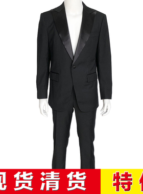 特价现货 公价83000 意大利醉顶吉 K 四季黑色羊毛礼服款西服套装