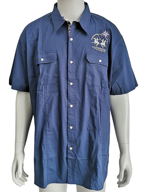 现货清货 公价4200 意大利一线品牌LM 春夏 刺绣工艺纯棉短袖衬衫