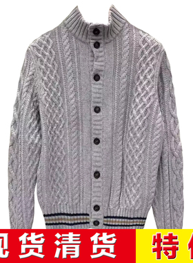 现货清货 意大利顶吉品牌 Andre Maurice 秋冬灰色山羊绒开衫