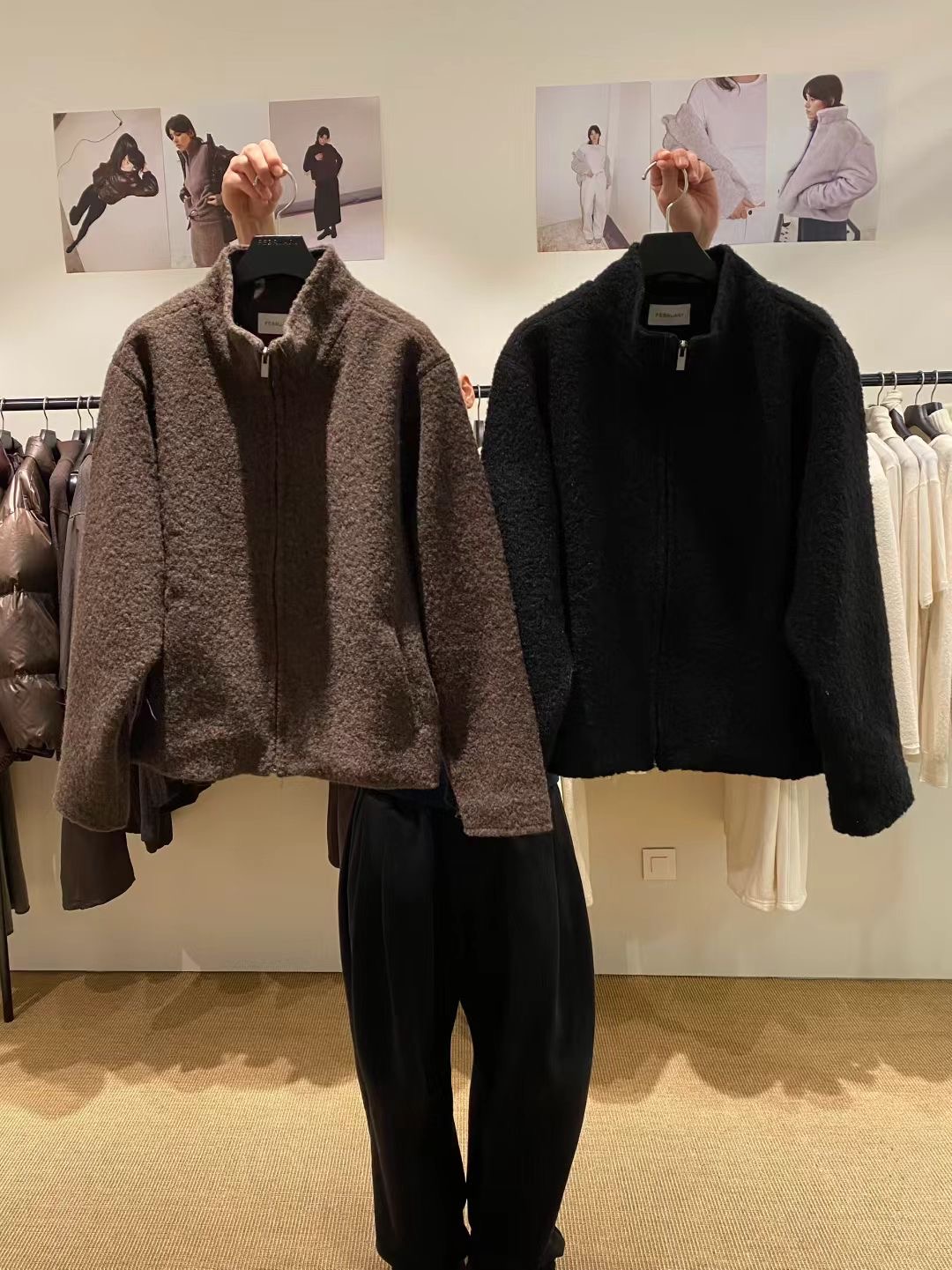 现 25冬季新款韩国东大门FEBRUARY 11女时尚拉链立领休闲保暖外套