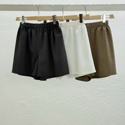 现 26春季新款韩国东大门 STATEMENT 棉100休闲百搭松紧腰短裤