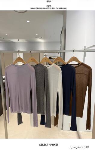 现 韩国东大门26秋冬新款select market女士时尚百搭打底上衣T恤