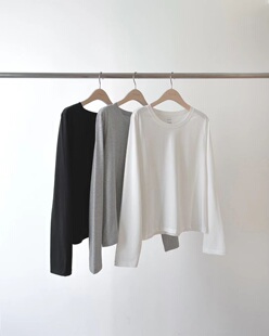 现折 25秋季新款韩国东大门ounce基础款百搭纯色圆领打底长袖T恤