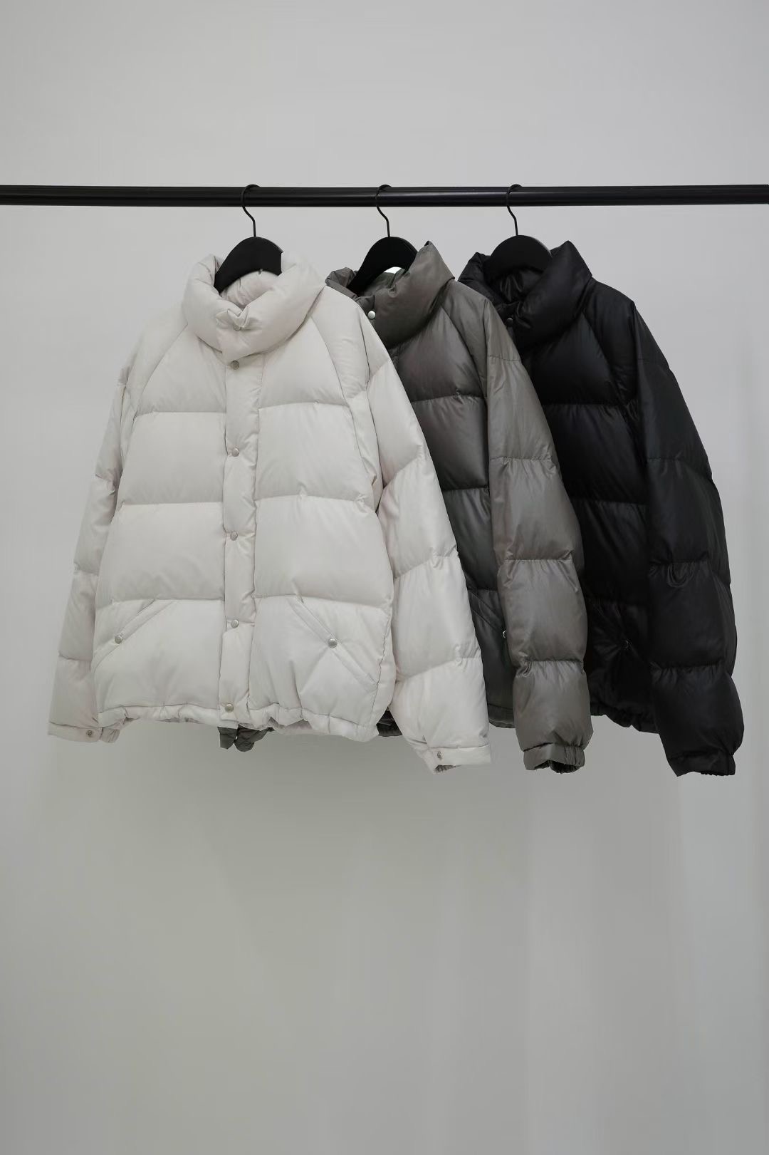 现 25秋冬新款韩国东大门object休闲简约立领抽绳羽绒服