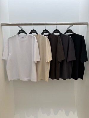 现 26春季新款韩国东大门EDIT 百搭纯色宽松圆领短袖T恤