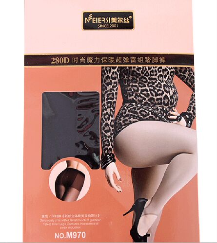 美尔丝加档富姐风胖子高弹踩脚裤