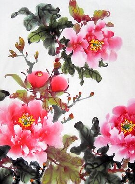 【画艺佳.字画】C20097国画花鸟.手绘精品牡丹《天香》(四尺开三)