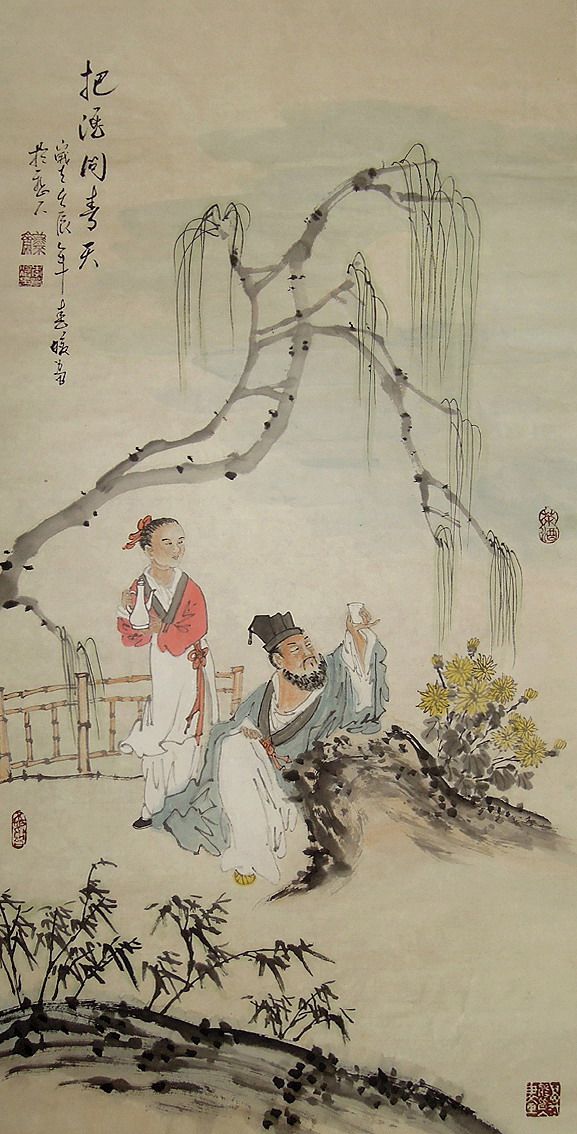 【画艺佳.字画】c19715李春暖.茶文化酒文化手绘人物国画(三尺)