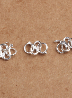 S925纯银S扣M扣W扣手链脚链项链扣DIY配件材料蝴蝶扣塔扣接头扣