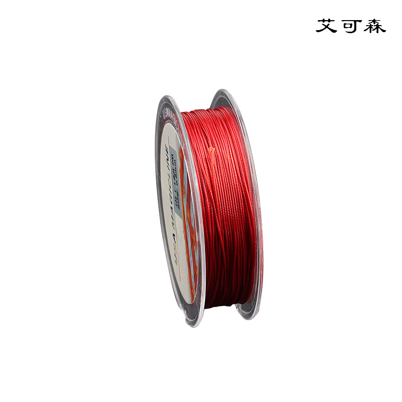 1MM KOREAN WAX ROPE DIY BRACELET NECKLACE HANDWOVEN WIRE HAND ROPE WAX WIRE LEATHER ROPE PENDANT LANYARD RED ROPE FEMALE