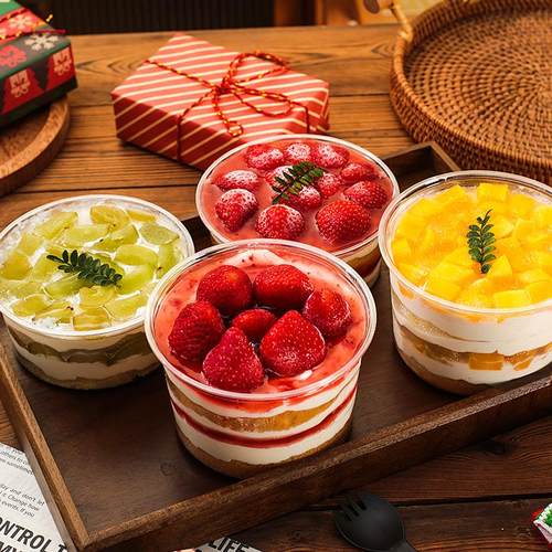 草莓水果蛋糕打包盒加厚pet带盖