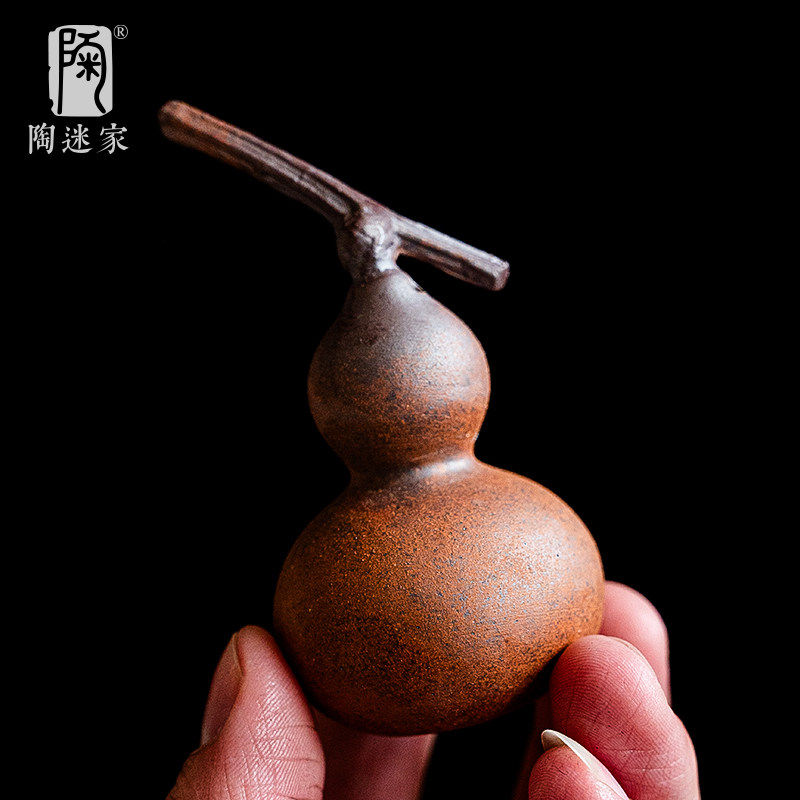 葫芦线香香插底座桌面摆件粗陶小号手把玩茶宠老岩泥茶具配件,家居饰品,桌面摆件,淘宝优惠券,粉丝福利购,淘宝优惠卷