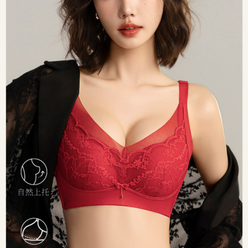名韩1198内衣女小胸聚拢显大A收副乳防下垂调整型文胸B杯超薄 C