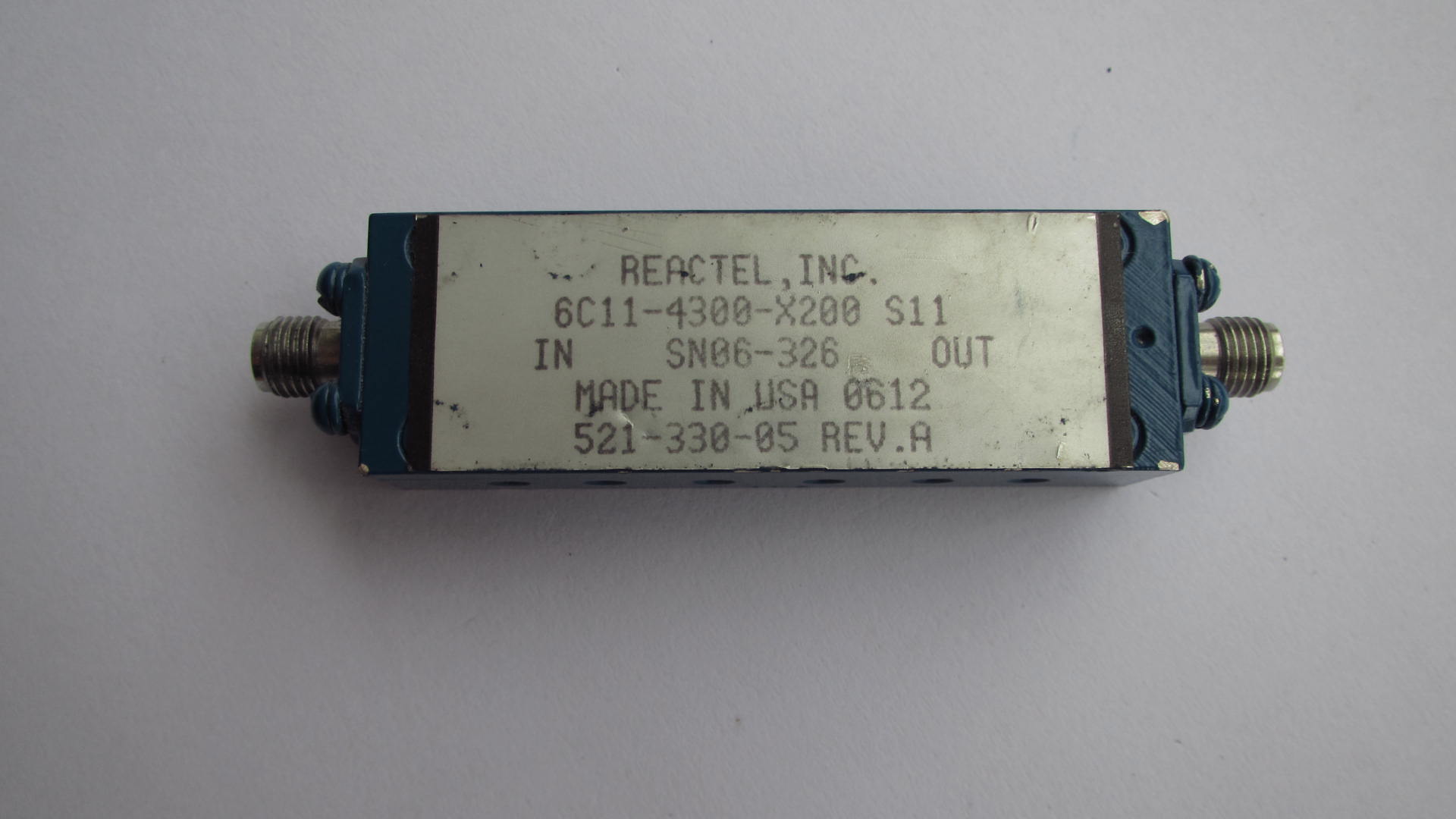 美国进口 4.2-4.4GHz 带宽200MHz SMA 射频微波同轴 带通滤波器