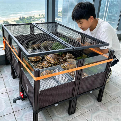 黄缘龟养殖箱防鼠猫狗蛇网盖