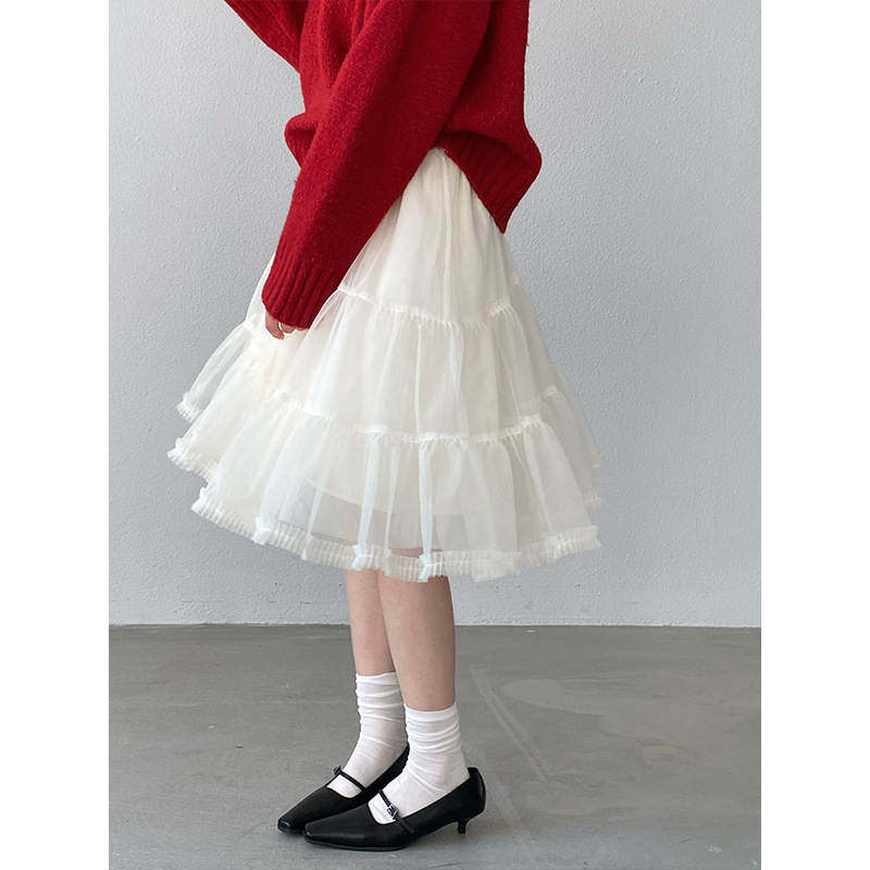 韩版高级新款 江左 浮光叠羽 不规则双层网纱半身裙女26春蛋糕裙,女装/女士精品,半身裙,淘宝优惠券,粉丝福利购,淘宝优惠卷