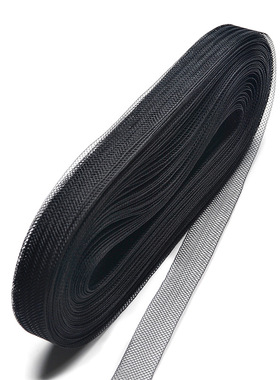 加硬加厚黑色弹力网布演出服裙撑裙衬P.P马毛尾网纱婚纱鱼骨粗丝